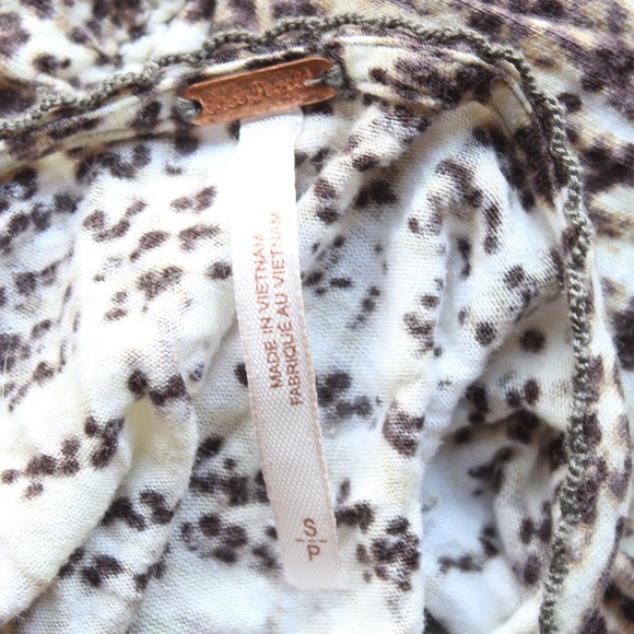 Free People Loose Drape Criss Cross Strap Boho Top - Picture 5 of 8